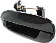 Rear, Driver and Passenger Side Smooth Black Exterior Door Handle, Without Key Hole
