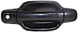 Front, Driver and Passenger Side Smooth Black Exterior Door Handle, Front Driver Side - With Key Hole; Rear Driver Side - Without Key Hole