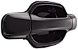 Front, Driver and Passenger Side Smooth Black Exterior Door Handle, Front Driver Side - With Key Hole; Rear Driver Side - Without Key Hole