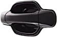 Front, Driver and Passenger Side Smooth Black Exterior Door Handle, Front Driver Side - With Key Hole; Rear Driver Side - Without Key Hole