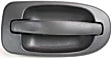 Rear, Driver and Passenger Side Black Exterior Door Handle, Without Key Hole