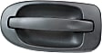 Rear, Driver and Passenger Side Black Exterior Door Handle, Without Key Hole