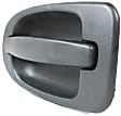 Rear, Driver and Passenger Side Black Exterior Door Handle, Without Key Hole