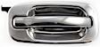 Rear, Driver and Passenger Side Chrome Exterior Door Handle, Without Key Hole