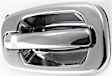 Rear, Driver and Passenger Side Chrome Exterior Door Handle, Without Key Hole