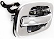 Rear, Driver and Passenger Side Chrome Exterior Door Handle, Without Key Hole
