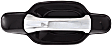 Rear, Driver and Passenger Side Chrome Lever with Smooth Black Bezel Exterior Door Handle, Without Key Hole