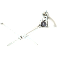 Front, Driver and Passenger Side Manual Window Regulator, Without Motor