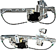 Rear, Driver and Passenger Side Power Window Regulator, With Motor
