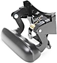2003 Chevrolet Silverado 1500 - Tailgate Handle and Bezel, Smooth Black Lever with Textured Black Bezel, Plastic, Without Camera Hole, Without Key Hole