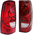 2003 Chevrolet Silverado 1500 - Driver and Passenger Side Halogen Tail Light, Without bulb(s), OE Replacement, Fleetside