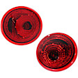 Driver and Passenger Side Tail Lights, with Bulbs, Halogen, Mounts on Body, CAPA Certified