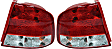 Driver and Passenger Side Tail Lights, with Bulbs, Halogen, Sedan