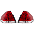 Driver and Passenger Side Halogen Tail Light, With bulb(s), OE Replacement, CAPA Certified