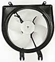 Radiator and A/C Condenser Fan, Driver and Passenger Side, Includes Blade, Motor, and Shroud, Replaces Toyo Type