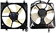 OE Replacement Radiator and A/C Condenser Fan Driver and Passenger Side, 2.0L, 4Cyl, Single fan