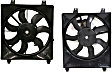 2008 Hyundai Santa Fe - Radiator and A/C Condenser Fan Driver and Passenger Side, 2.7L 6Cyl, For Models Without Towing Package, Single fan