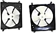OE Replacement Radiator and A/C Condenser Fan Driver and Passenger Side, 2.2L, 4Cyl, Single fan