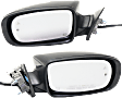 Driver and Passenger Side Mirrors, Power Adjust, Manual Folding, Heated, Paintable, In-housing Signal Light, With memory, With Puddle Light, No Auto-Dimming, With Blind Spot Detection in Glass