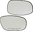 Driver and Passenger Side Mirror Glass, Heated, No Blind Spot Feature, Backing Plate Included