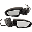 Driver and Passenger Side Mirror, Power Adjust, Heated, Manual Folding, Paintable, In-housing Signal Light, No Memory, No Puddle Light, No Auto-Dim, With Blind Spot Detection in Glass
