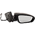 Driver and Passenger Side Mirror, Power Adjust, Heated, Manual Folding, Paintable, In-housing Signal Light, No Memory, No Puddle Light, No Auto-Dim, With Blind Spot Detection in Glass
