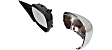 2005-2008 Dodge Magnum - Driver and Passenger Side Mirrors, Power, Manual Folding, Heated, Chrome, No Signal Light, With memory, No Puddle Light, No Auto-Dimming, No Blind Spot Feature