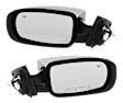 Sedan Driver and Passenger Side Mirror, Power Adjust, Heated, Manual Folding, Chrome, No Signal Light, No Memory, No Puddle Light, No Auto-Dim, No Blind Spot Feature