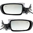 2011-2019 Chrysler 300 - Driver and Passenger Side Mirrors, Power, Manual Folding, Heated, Chrome, No Signal Light, No Memory, No Puddle Light, No Auto-Dimming, No Blind Spot Feature