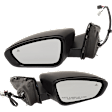 Driver and Passenger Side Mirror, Power Adjust, Heated, Manual Folding, Textured Black, No Signal Light, No Memory, No Puddle Light, No Auto-Dim, With Blind Spot Detection in Glass