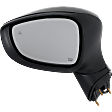 Driver and Passenger Side Non-Towing Mirrors, Power Adjust, Manual Folding, Heated, Textured Black, In-housing Signal Light, No Memory, No Puddle Light, No Auto-Dimming