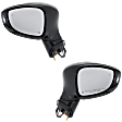Driver and Passenger Side Mirror, Power Adjust, Heated, Manual Folding, Paintable, In-housing Signal Light, No Memory, No Puddle Light, No Auto-Dim, With Blind Spot Detection in Glass