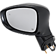 Driver and Passenger Side Mirror, Power Adjust, Heated, Manual Folding, Paintable, In-housing Signal Light, No Memory, No Puddle Light, No Auto-Dim, With Blind Spot Detection in Glass
