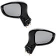 Driver and Passenger Side Mirror, Power Adjust, Heated, Manual Folding, Paintable, In-housing Signal Light, No Memory, No Puddle Light, No Auto-Dim, With Blind Spot Detection in Glass