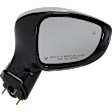 Driver and Passenger Side Mirror, Power Adjust, Heated, Manual Folding, Paintable, In-housing Signal Light, No Memory, No Puddle Light, No Auto-Dim, With Blind Spot Detection in Glass