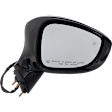Driver and Passenger Side Mirror, Power Adjust, Heated, Manual Folding, Paintable, In-housing Signal Light, No Memory, No Puddle Light, No Auto-Dim, With Blind Spot Detection in Glass