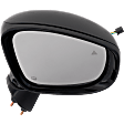 Driver and Passenger Side Mirror, Power Adjust, Heated, Power Folding, Paintable, In-housing Signal Light, With Memory, With Puddle Light, No Auto-Dim, With Blind Spot Detection in Glass