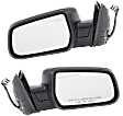 Driver and Passenger Side Mirror, Power Adjust, Non-Heated, Manual Folding, Textured Black, No Signal Light, No Memory, No Puddle Light, No Auto-Dimming, No Blind Spot Feature