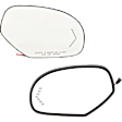 Driver and Passenger Side Mirror Glass, Heated, No Blind Spot Detection, With Arrow Type Signal Light, (No Auto Dimming, RH; With Auto Dimming, LH), With backing plate