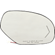 Driver and Passenger Side Mirror Glass, Heated, No Blind Spot Detection, With Arrow Type Signal Light, (No Auto Dimming, RH; With Auto Dimming, LH), With backing plate