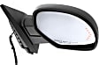 2009 Chevrolet Tahoe LTZ - Driver and Passenger Side Mirror, For Models Without Off Road Package, Power Adjust, Heated, With 1 Paintable and 1 Textured Black Cap, Power Folding, In-glass Signal Light, No Blind Spot Feature, No Memory, With Puddle Light, No Auto