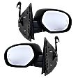 Driver and Passenger Side Mirror, Power Adjust, Heated, Power Folding, With 1 Paintable and 1 Textured Black Cap, In-glass Signal Light, With Memory, With Puddle Light, No Auto-Dimming