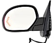 Driver and Passenger Side Mirror, Power Adjust, Heated, Power Folding, With 1 Paintable and 1 Textured Black Cap, In-glass Signal Light, With Memory, With Puddle Light, No Auto-Dimming