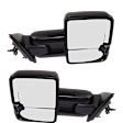 Driver and Passenger Side Towing Mirror, Power Adjust, Heated, Manual Folding, Textured Black, In-glass Signal Light, No Memory, No Puddle Light, No Auto-Dim, With Blind Spot Glass