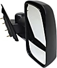 2014-2019 Chevrolet Silverado 3500 HD - Driver and Passenger Side Towing Mirror, Manual Adjust, Non-Heated, Manual Folding, Textured Black, No Signal Light, Without Memory Recall, No Puddle Light, No Auto-Dimming, With Blind Spot Glass