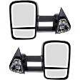2001-2006 Chevrolet Silverado 2500 HD - Driver and Passenger Side Towing Mirrors, Manual Adjust, Manual Folding, Non-Heated, Textured Black, No Signal Light, No Memory, No Puddle Light, No Auto-Dimming