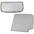2015-2019 GMC Sierra 2500 HD - Passenger Side, Upper and Lower Mirror Glass, Upper - Heated; Lower - Non-Heated, No Blind Spot Feature