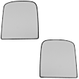 Driver and Passenger Side, Upper Mirror Glass, Non-Heated, No Blind Spot Feature