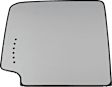 2015 GMC Sierra 2500 HD - Mirror Glass Driver Side, Upper and Lower, For Models With Spot Light, 2nd Design, Heated Upper Glass; Non-Heated Lower Glass, No Blind Spot Feature, In-glass Signal Light