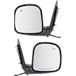 1996-2002 GMC Savana 1500 - Driver and Passenger Side Mirror, Power Adjust, Heated, Manual Folding, Textured Black, No Signal Light, Without Memory Recall, No Puddle Light, No Auto-Dimming, No Blind Spot Feature